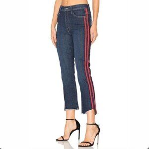 MOTHER | Insider Crop Step Fray Denim Jeans in Speed Racer - Size 25